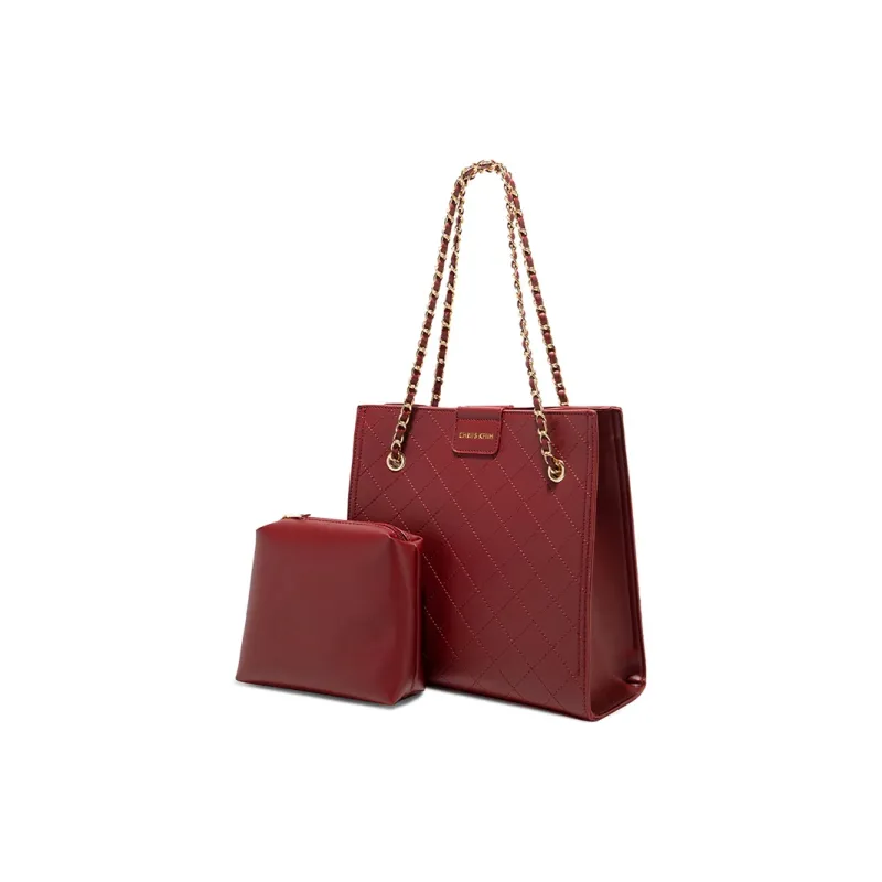 CLEVER& KETCH PU Tote Combo Bag Shoulder Bag Regular Women's Red-1