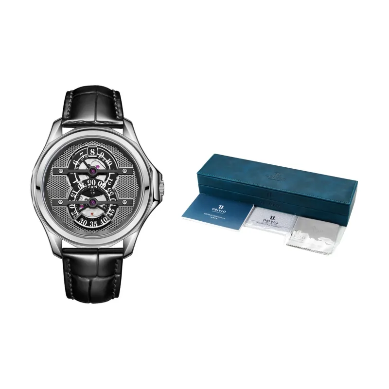 OBLVLO Automatic Mechanical Movement Watch Men's Watches Blue Dial-10