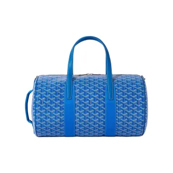 GOYARD Canvas With Calfskin Sports Bag Travel Bag Unisex Sky Blue