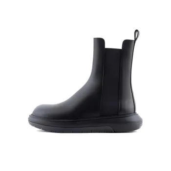 EMPORIO ARMANI Short Chelsea Boots Men's Black