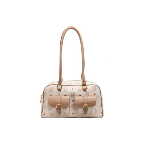 LUVISTRUE PU Practical Handbag Shoulder Bag Regular Women's Ecru/Pink/Brown/Black White Pair