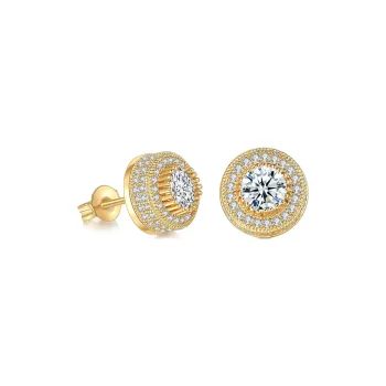 KING OF BLING Alloy With Zircon Stud Earrings Unisex