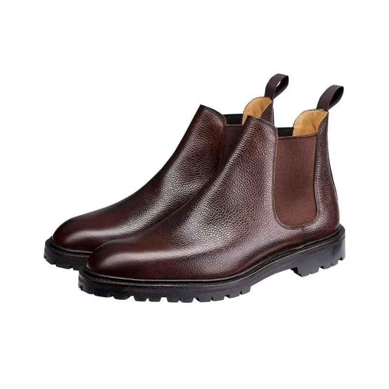 CROCKETT & JONES Chelsea 11 Short Chelsea Boots Men's Dark Brown-2