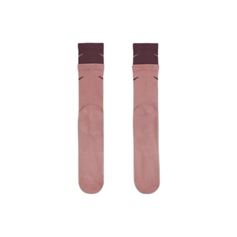 Nike Mid Calf Socks Unisex 604 Stardust Red/Night Brown Red-1