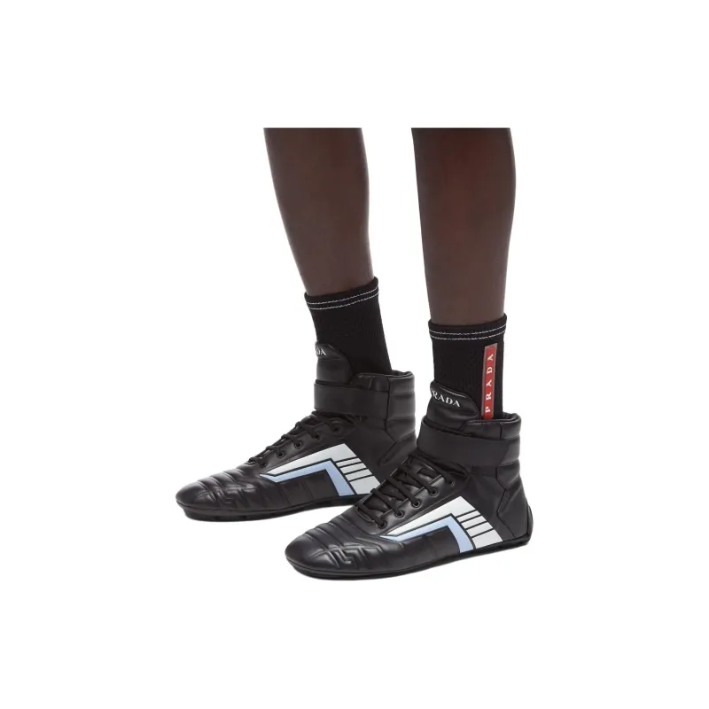 PRADA FW24 Ankle Socks Men's 1 Pack Black-1