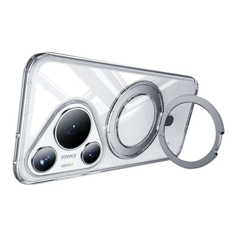 Andmo Acrylic Material Matte Transparent Magnetic Invisible Stand Phone Case Compatibility Pura70/70Pro/Ultra-4