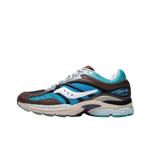 Footpatrol x Saucony Anti Slip Wear Resistant Low Top Casual Running Shoes Men's Blue Brown