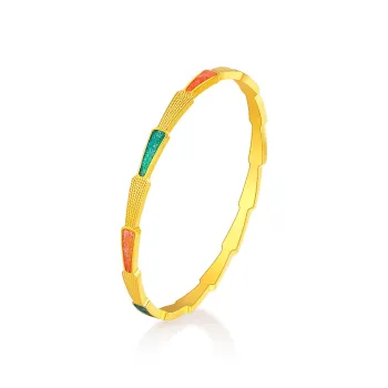 Diamond International Foot Silver 990 Bangles Women's