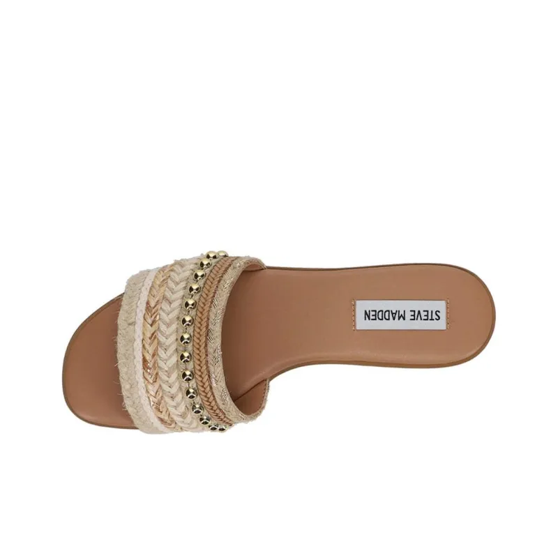 STEVE MADDEN Slide Slippers Women's Beige Brown-3
