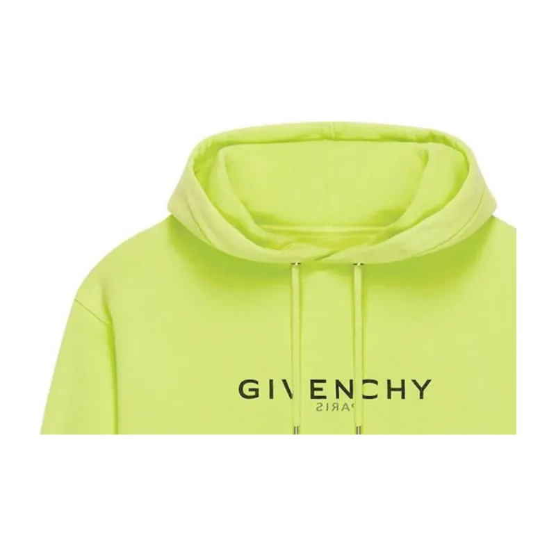 Givenchy Long Sleeve Hoodie 'Fluo Yellow'-4