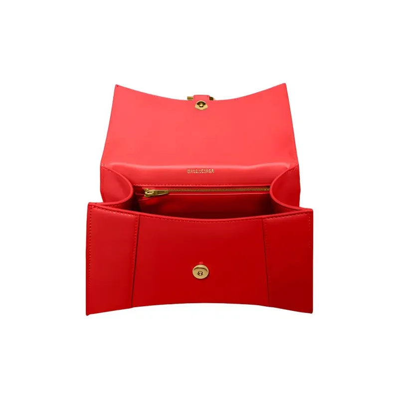 Balenciaga Hourglass Small Top Handle Bag Red-3