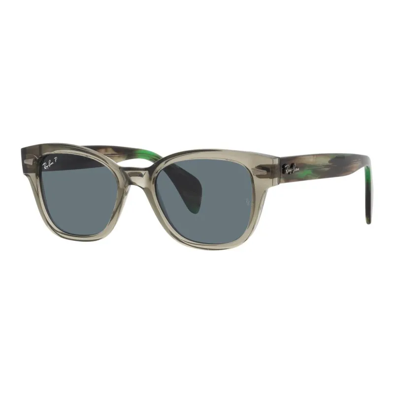 RayBan Plastic Irregular Shape Sunglasses Unisex Green-0
