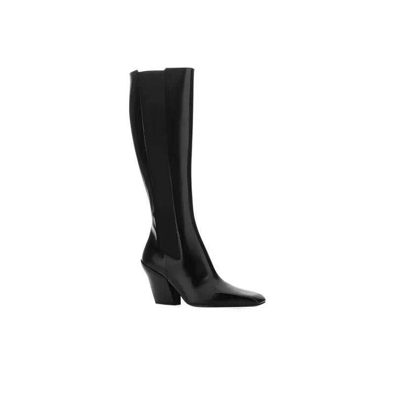 PRADA Knee high Boots 10cm Women's Black-1