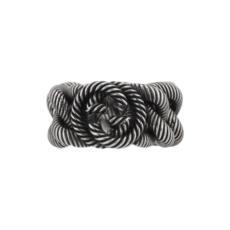 GUCCI 925 Sterling Silver Rings Unisex Silver-1