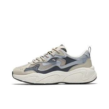 Anta Stars Anti Slip And Wear Resistant Breathable Low Top Chunky Sneakers Men's Beige Blue