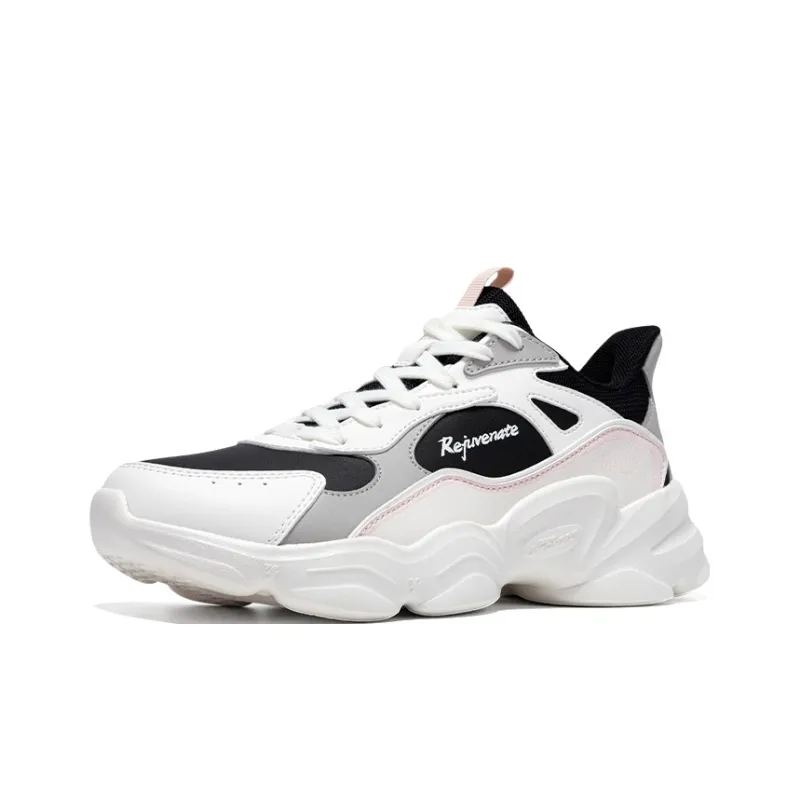 361° Anti Slip Wear Resistant And Coverage Warm Low Top Casual Shoes Women's White Black-2