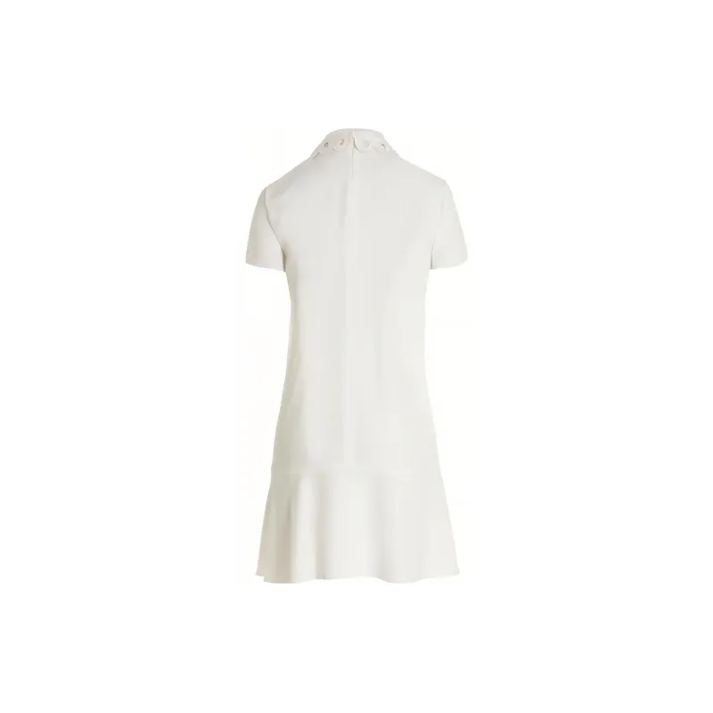 RED VALENTINO SS22 Short Sleeved Dress Women's White-1