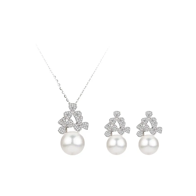 Beth Jewelry Pearl Necklace Stud Earrings Women's-10