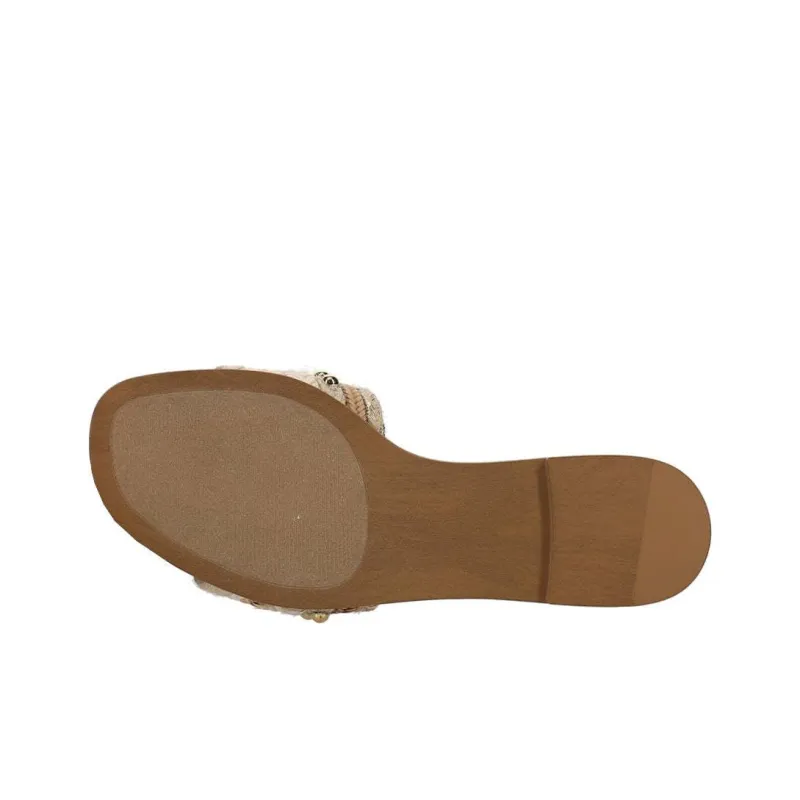 STEVE MADDEN Slide Slippers Women's Beige Brown-4
