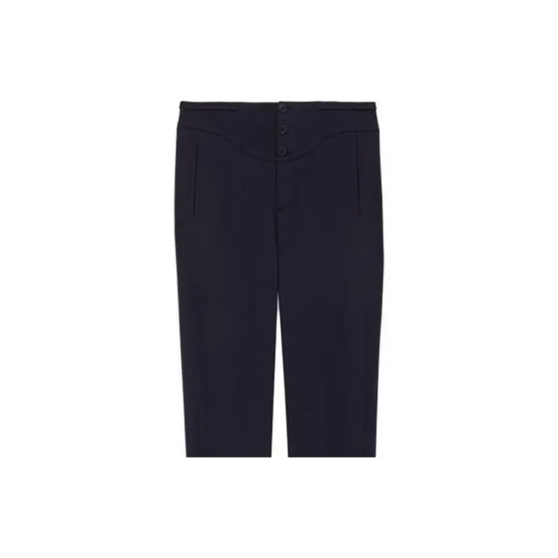 SAINT LAURENT Button Detailed Straight Leg Pants-2