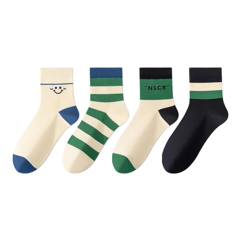 MIIOW Mid Calf Socks Men's 4 Pack-25