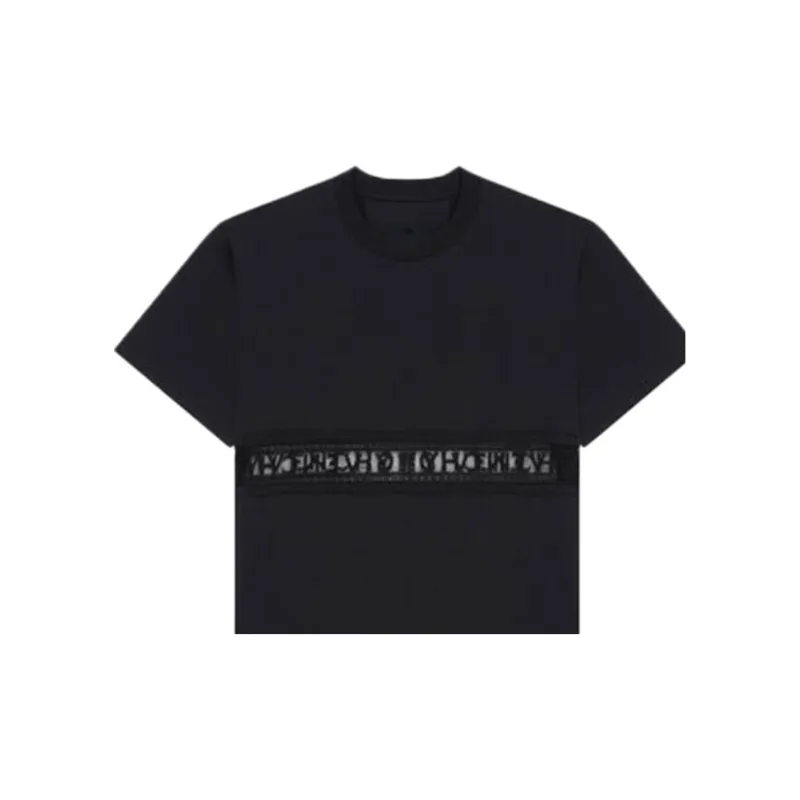 Givenchy T Shirt With Lace Webbing Black 'Black'-4