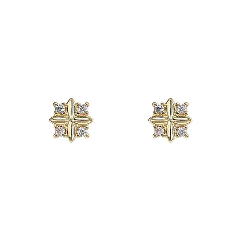 KING OF BLING 925 Sterling Silver With Zircon Stud Earrings Women's-0