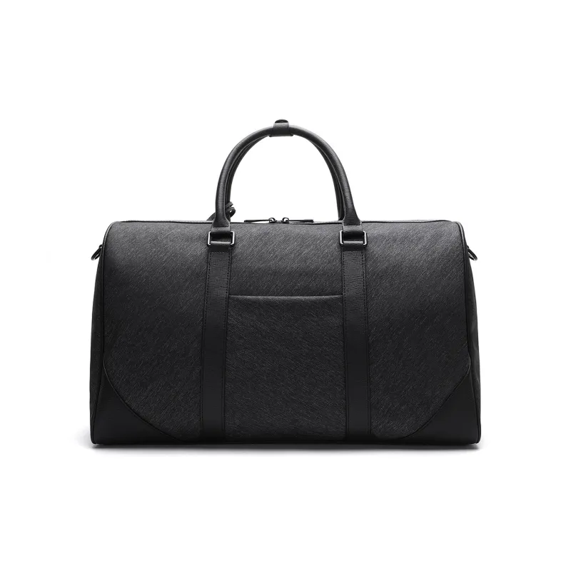 ELLE HOMME Fabric, Synthetic Leather Travel Bag Men's Gray-3