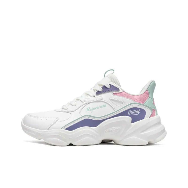 361° Anti Slip And Wear Resistant Warm Low Top Casual Shoes Women's White Purple Pink-0