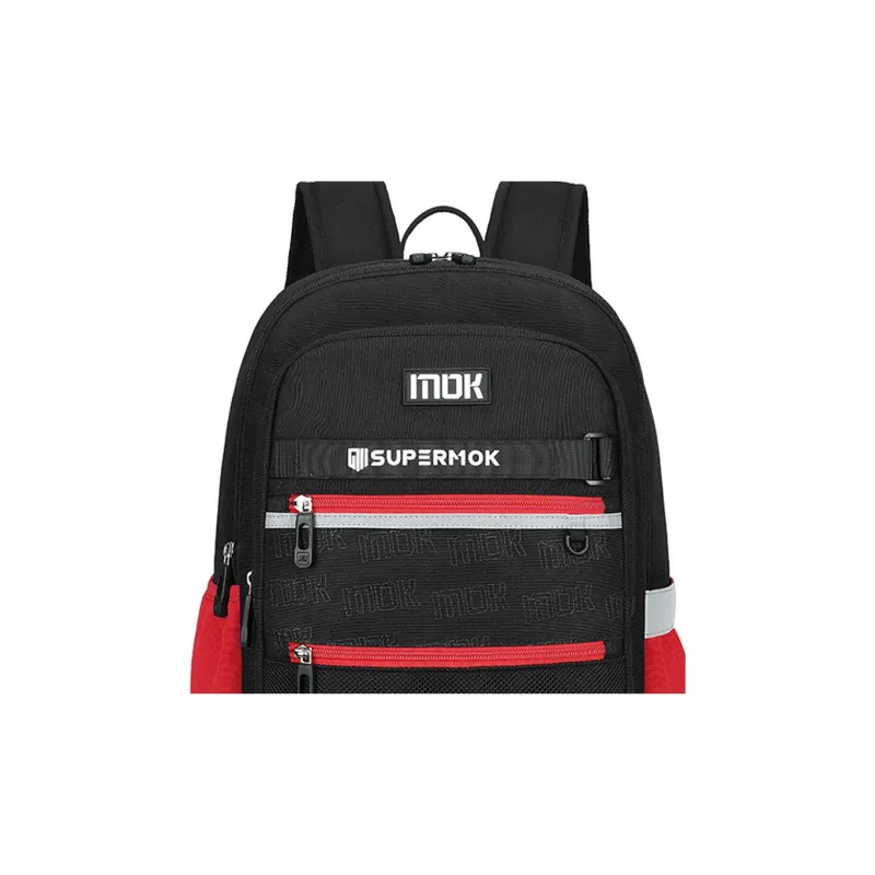 MOK Oxford Backpack Regular Unisex Black Red/Black Purple-1