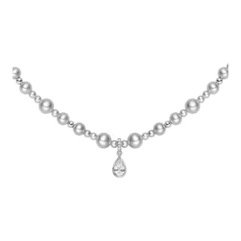 HEFANG Candy Series 925 Sterling Silver Bubble Water Drop Necklace Women's