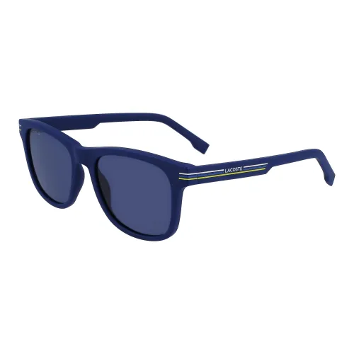 LACOSTE Acetate Stainless Steel Ultra-Light Titanium Round Sunglasses Unisex Blue