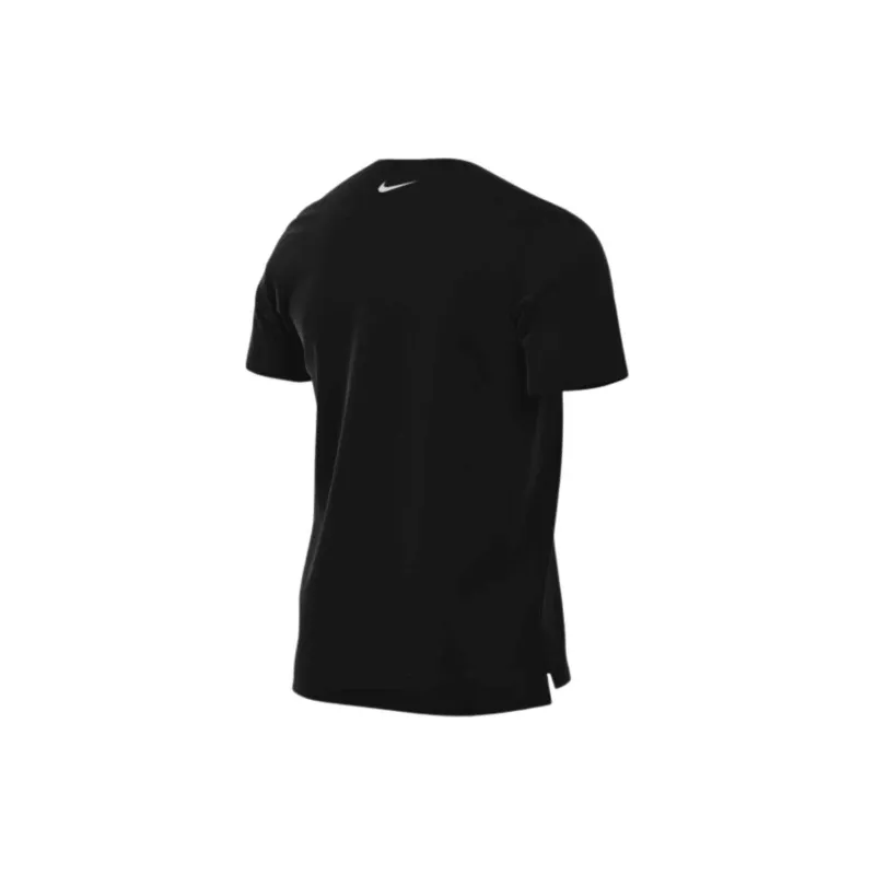 Nike Dri FIT UV Short Sleeve Running Top T Shirt Men's Black-1