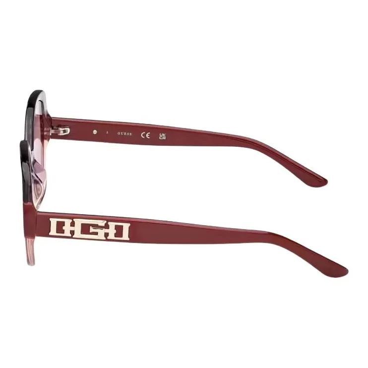 GUESS Plastic Square Sunglasses Women's Brown/Purple-2