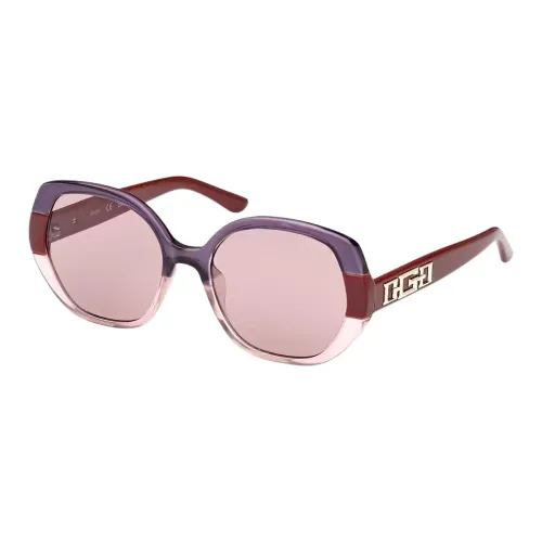 GUESS Plastic Square Sunglasses Women's Brown/Purple