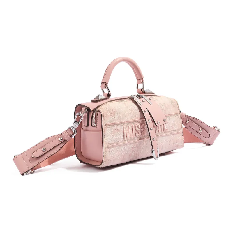 MISS GAIL Synthetic Leather Shoulder Bag, Crossbody Bag, Handbag Regular Women's Pink/Gray-1