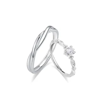 LUCA Sterling Silver Rings Unisex #Sweet Love # Silver # Gift Box Set