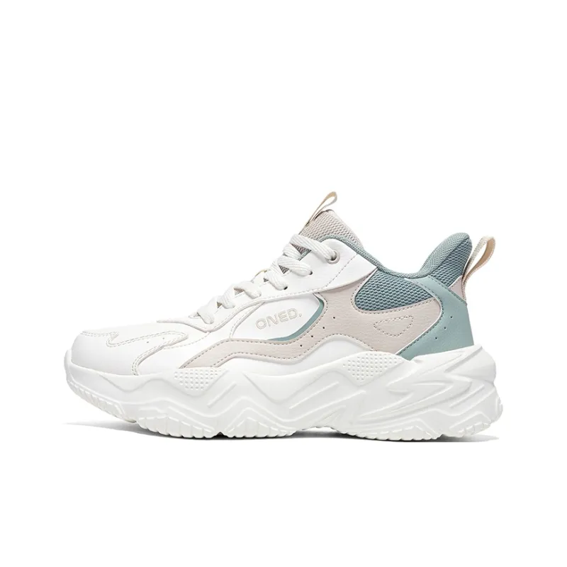 361° Slip Resistant Warm And Wear Resistant Low Top Casual Shoes Women's White Green-0