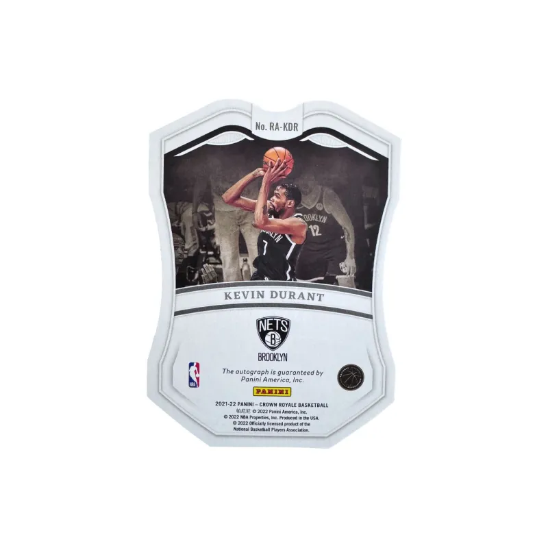 PANINI 2021 22 Crown Royale Crown, KD 49 Stitch, Irregular Shape Signature, Same Back, Autograph Card Sports Cards 1 Pc-1
