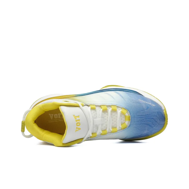 VOIT Basketball Shoes Unisex Low Top Orange Blue-2