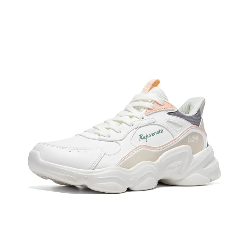 361° Warm Anti Slip And Wear Resistant Low Top Casual Shoes Women's White Zinc Iron Gray-2