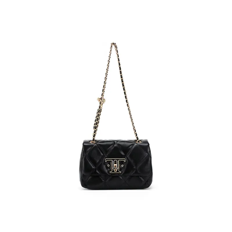 Carnival Keep Top Grain Cow Leather Small Square Bag Crossbody Bag Shoulder Bag Shoulder Bag Regular Women's Black-3