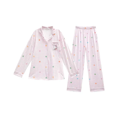 GUKOO x Sanrio Hello Kitty Pajama Set Women's Pearl Pink