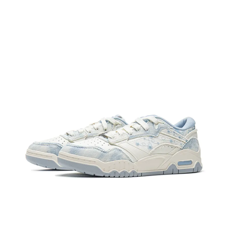 LINING Moon White 3 Skateboard Shoes Women's Low Top White, Blue-2
