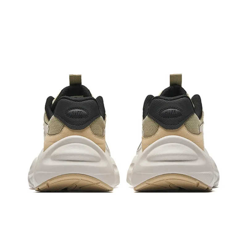 Anta Travel Style Anti-Slip And Wear-Resistant Breathable Low-Top Casual Shoes Men's Beige-3