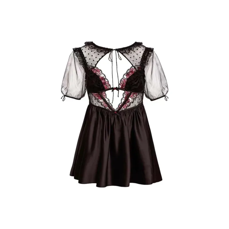 Victoria's Secret x For Love And Lemons Nightgown Women's Black-0
