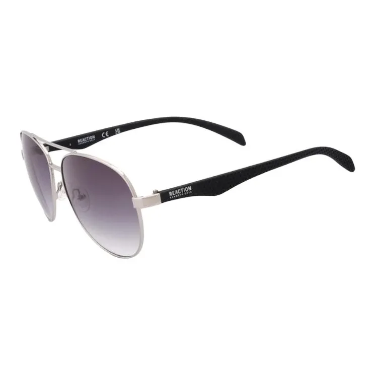KENNETH COLE Metal Aviator Sunglasses Men's Silver-1
