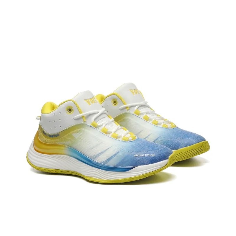 VOIT Basketball Shoes Unisex Low Top Orange Blue-3