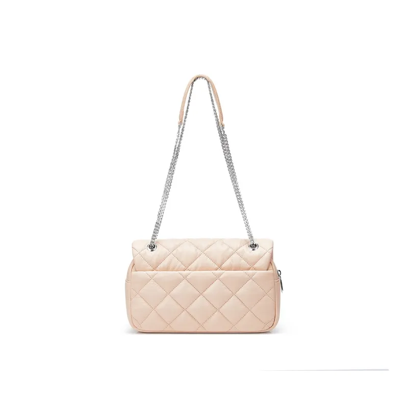 JUST STAR Synthetic Leather Portable Underarm Crossbody Bag, Shoulder Bag Regular Women's White/Black-16