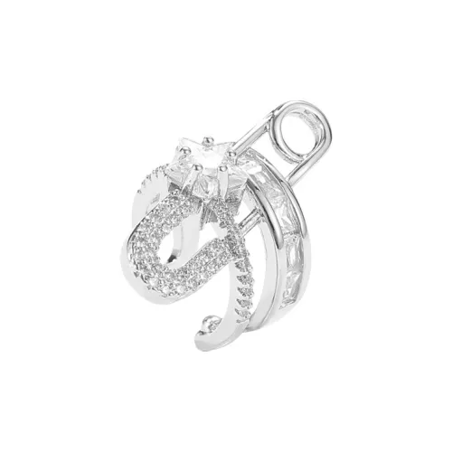 KING OF BLING Alloy With Zircon Clip On Earrings Unisex